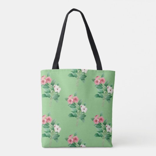 Elegant Floral Canvas tas (Achterkant)