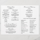 Élégant Floral Catholique Programme de mariage de  (Dos)