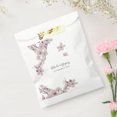 Elegant Floral Cherry Blossom Wedding Bedankzakje (Gezegeld)