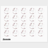 Elegant Floral Cherry Blossom Wedding Ronde Sticker (Vel)