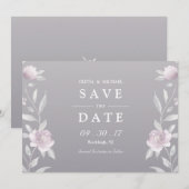 Elegant floral Chinoiserie Wedding save the date (Voorkant / Achterkant)