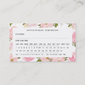 Elegant Floral Custom Appointment Card Afsprakenkaartje (Achterkant)