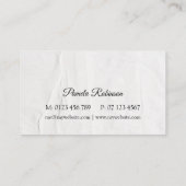 Elegant Floral Custom Visitekaartje (Achterkant)