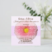 Elégant Floral Custom Wedding Invitation (Debout devant)
