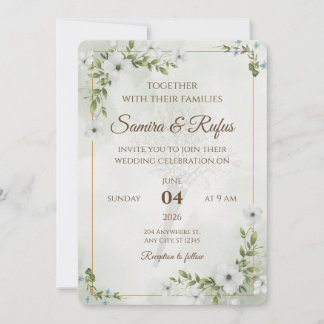 Elegant Floral - Customizable Rustic Boho Kaart