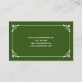 Elegant Floral Daisy Botanical Garden Pattern Visitekaartje (Achterkant)