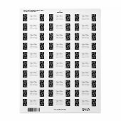 Elegant  Floral Damask Return Address Label (Full Sheet)