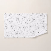 Élégant floral d'argent (Serviette à main)