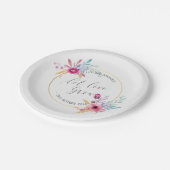 Elegant Floral de heer & Mrs Wedding | Bord papier (Gekanteld)