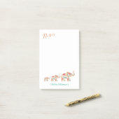 Elegant Floral Decorative  Elephant Pattern Post-it® Notes (Op bureau)