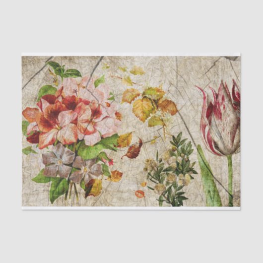 Elegant Floral Decoupage Tissuepapier (Voorkant)