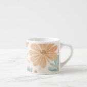 Elegant Floral Design Cup Espresso Kop (Rechts)