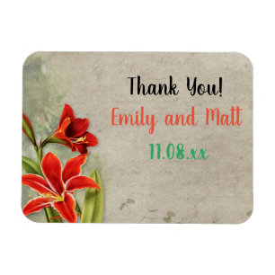 Elegant  Floral Design met tekst Magneet