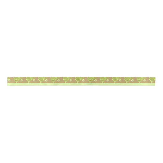 Elegant Floral Design Ribbon Lint (Voorkant)