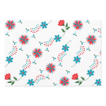 Elegant Floral Design Verjaardag Gift Wrapping Pap