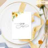 Élégant floral d'ocre jaune avec/sans repas RSVP