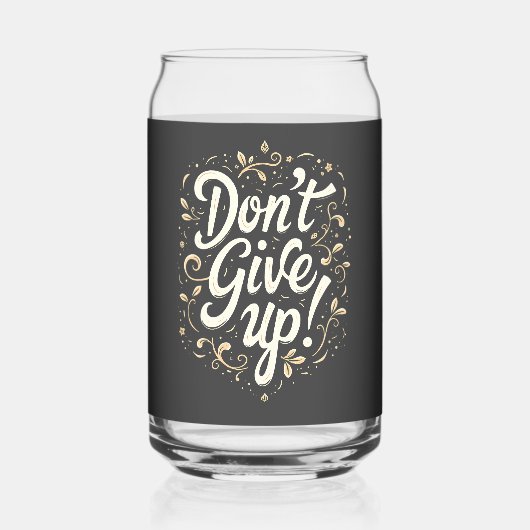 Elegant Floral "Don't Give Up!" Motivational (Recto)