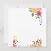 Élégant floral double nom carte de sauvegarde de d (Dos)