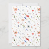 Elégant Floral douche nuptiale Invitation (Dos)