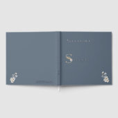 Elegant Floral Dusty Blue 70th Birthday Silver (Complet)