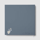 Elegant Floral Dusty Blue 70th Birthday Silver (Verso)