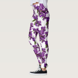 Elegant Floral Dutch Iris Paarse Sensation Flowers Leggings