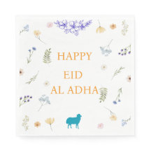 Elegant Floral Eid al-Adha Table Paper Design