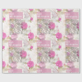 elegant floral eid mubarak cadeaupapier (Vlak)