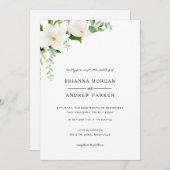 Elégant Floral Einladung Invitation (Devant / Derrière)
