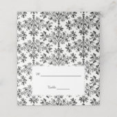 Elegant  Floral Etching Place Cards (Buitenkant ongevouwen)