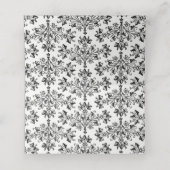 Elegant  Floral Etching Place Cards (Binnenkant ongevouwen)