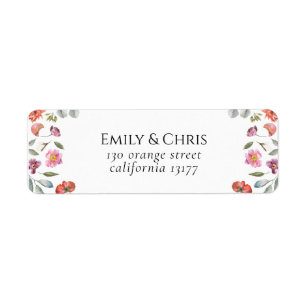 Elegant Floral Eucalyptus Weddenschap Etiket