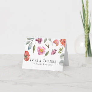 Elegant Floral Eucalyptus Wedding Bedankkaart