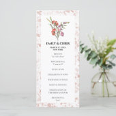 Elegant Floral Eucalyptus Wedding Ceremony Programma (Staand voorkant)