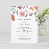 Elegant Floral Eucalyptus Wedding Kaart (Staand voorkant)