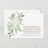 Elegant Floral Funeral Bedankt Bereavement (Voorkant / Achterkant)