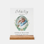 Elegant Floral Funeral Celebration of life Photo   (Recto)