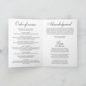 Elegant Floral Funeral Memory Fotogevouwen Program Programma (Binnen)