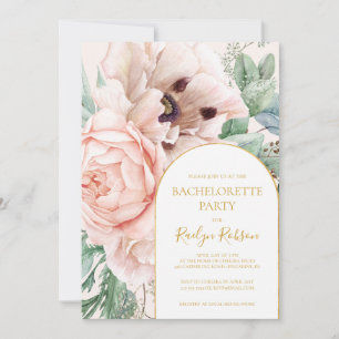 Elegant Floral Garden   Pastel Bachelorette Party Kaart