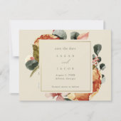 Elegant Floral Garden Wedding Save The Date (Voorkant)