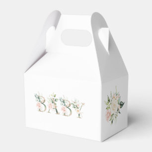 Elegant Floral Gender Neutral Baby shower Bedankdoosjes