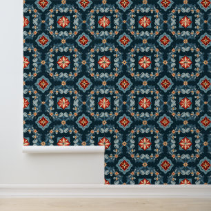 Elegant Floral Geometrisch Patroonontwerp Behang