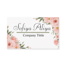 Elegant Floral gepersonaliseerd Visitekaartje ontw