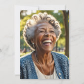 Elegant Floral Gold 83 Birthday Photo Kaart (Achterkant)