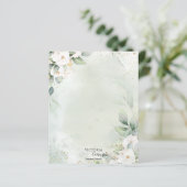 Elegant Floral Gold Green Professional Stationery (Staand voorkant)