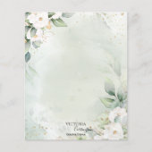 Elegant Floral Gold Green Professional Stationery (Voorkant)
