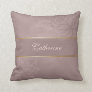 Elegant floral gold roos waterverf kussen