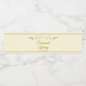 Elegant Floral Gold Vlaams Kreepje Waterfles Etiket (Enkel label)