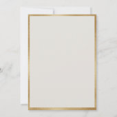Elegant Floral Gold Wedding Kaart (Achterkant)