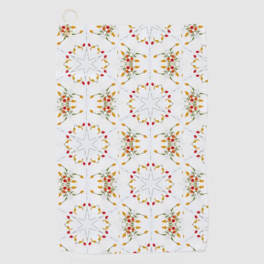 Elegant  Floral Golfhanddoek (Voorkant)